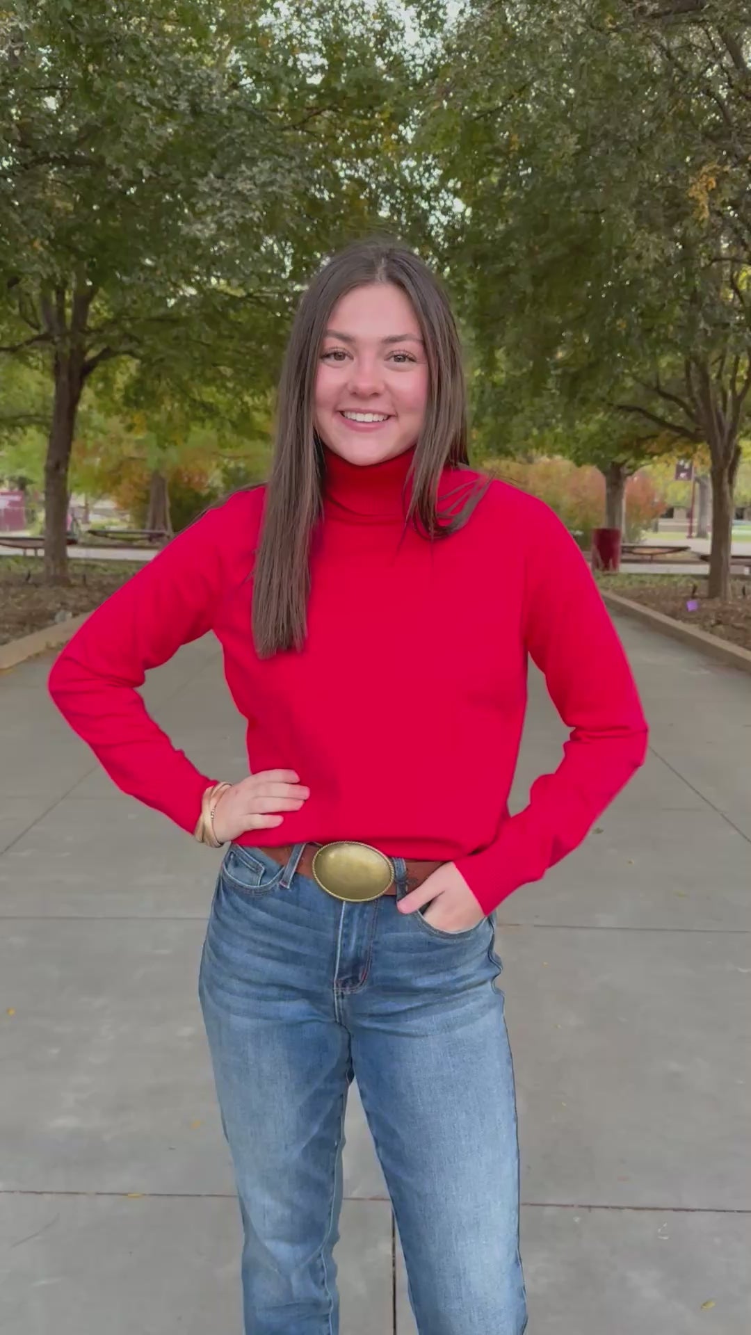 Dorothy Red Turtleneck Sweater