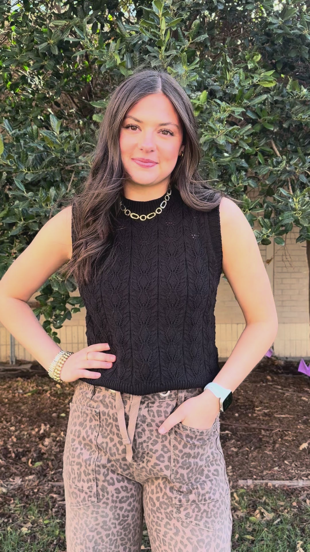 Georgia High Rise Leopard Barrel Jean by Risen