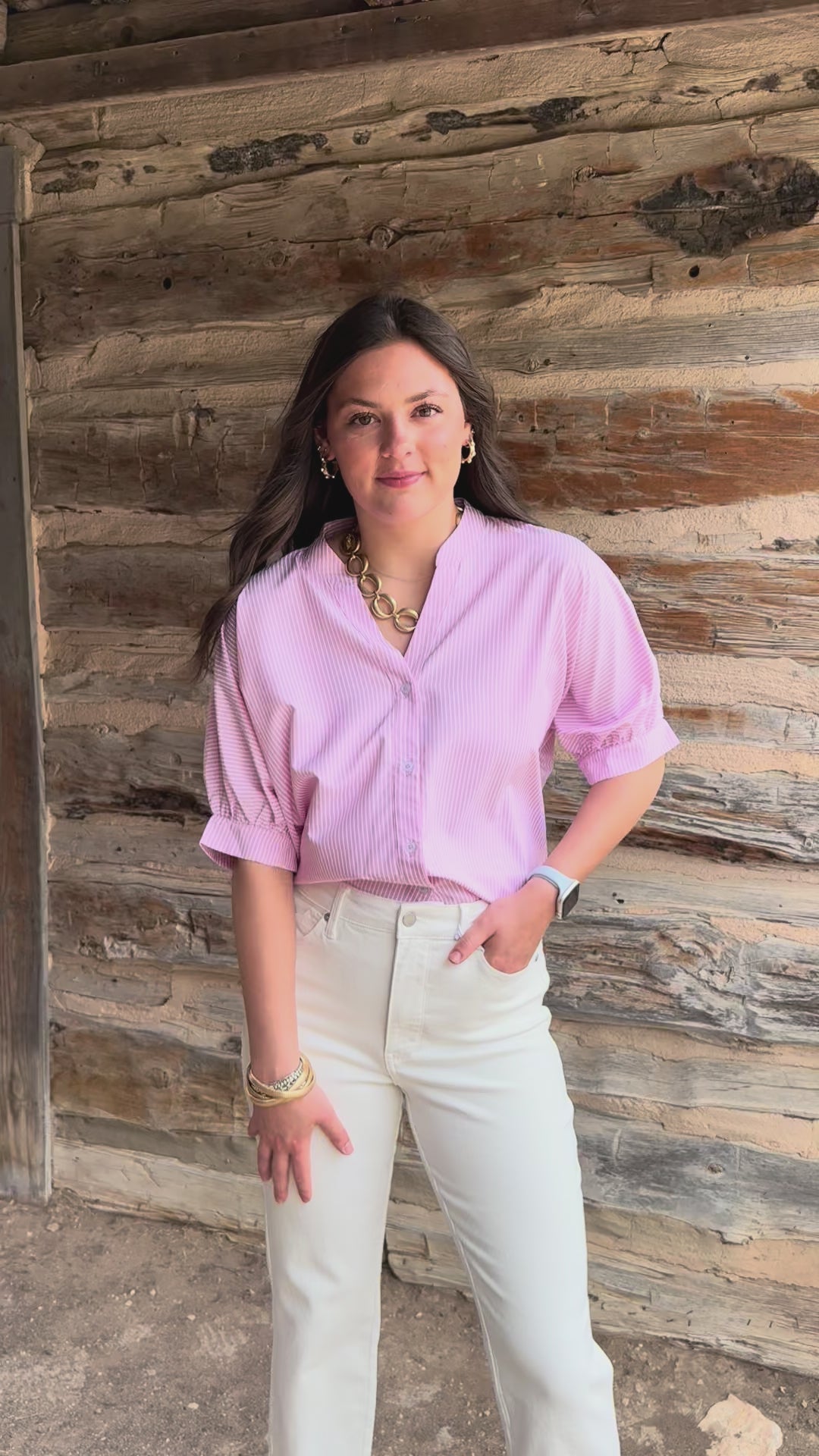Sugar Stripes Pink Striped Top