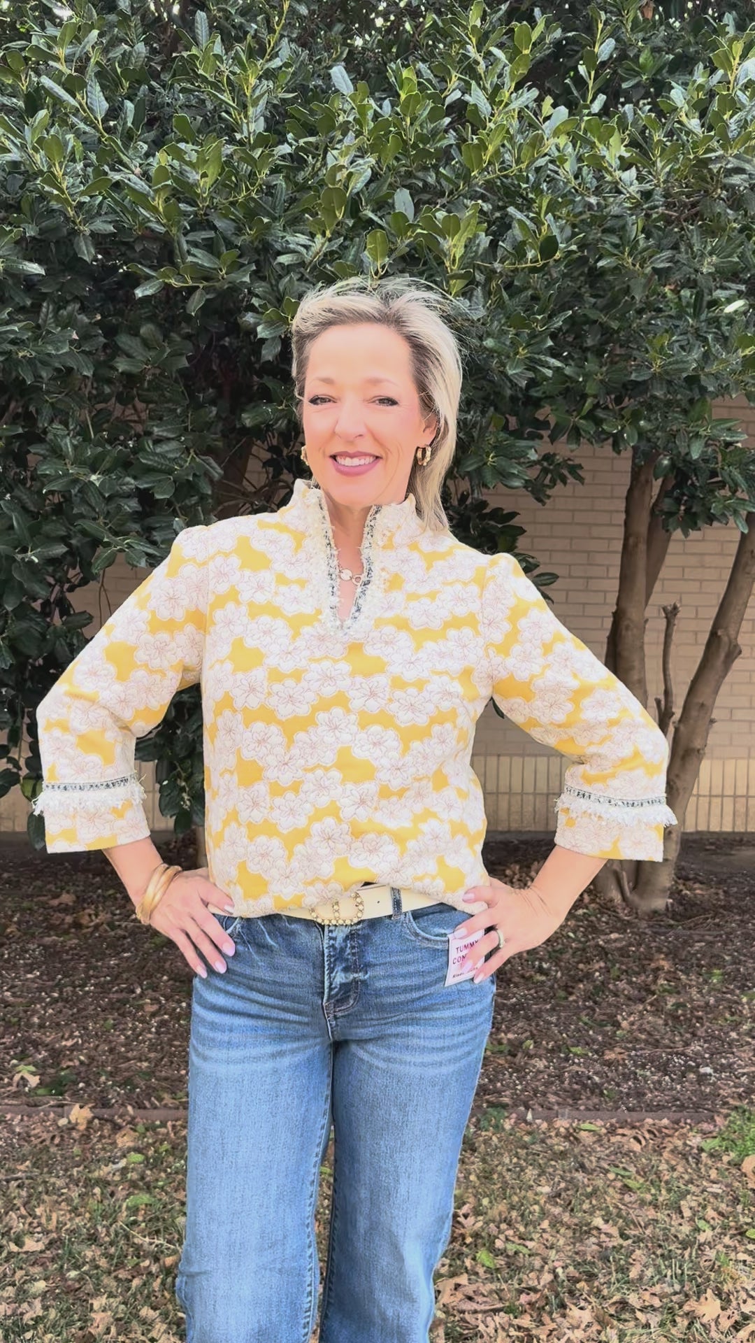 Sunshine Bloom V-Neck Top