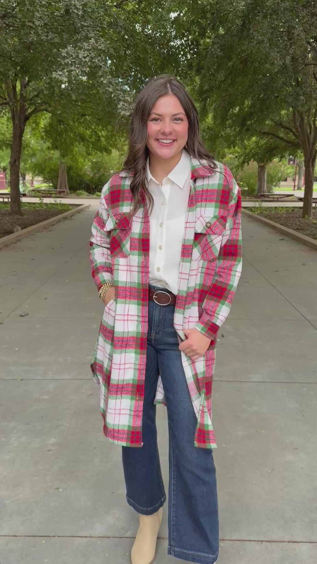 Candy Cane Land Long Shacket