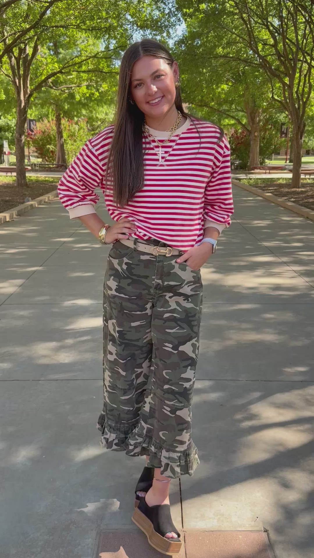 Simple Stripes 3/4 Sleeve Top
