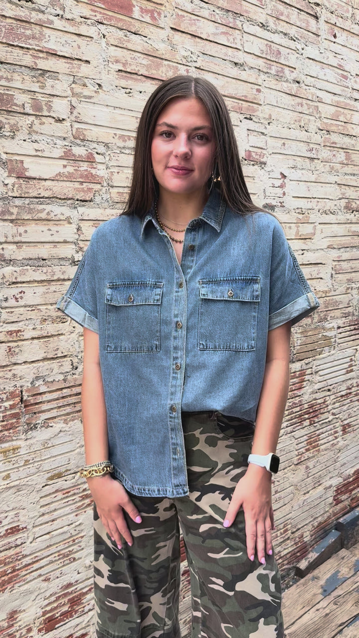 Denim Daydream Oversized Top