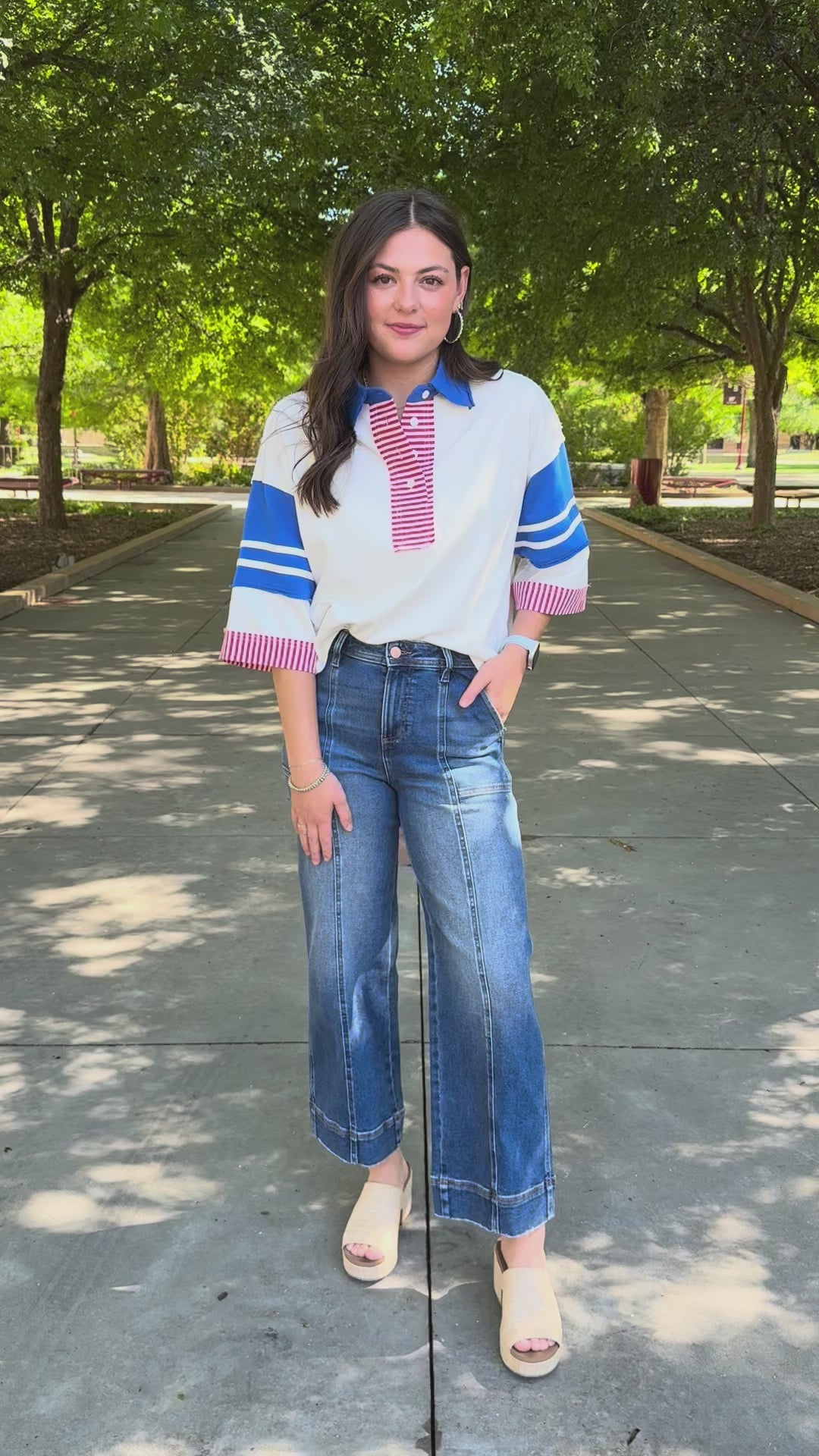 Liberty Lane Collared Top
