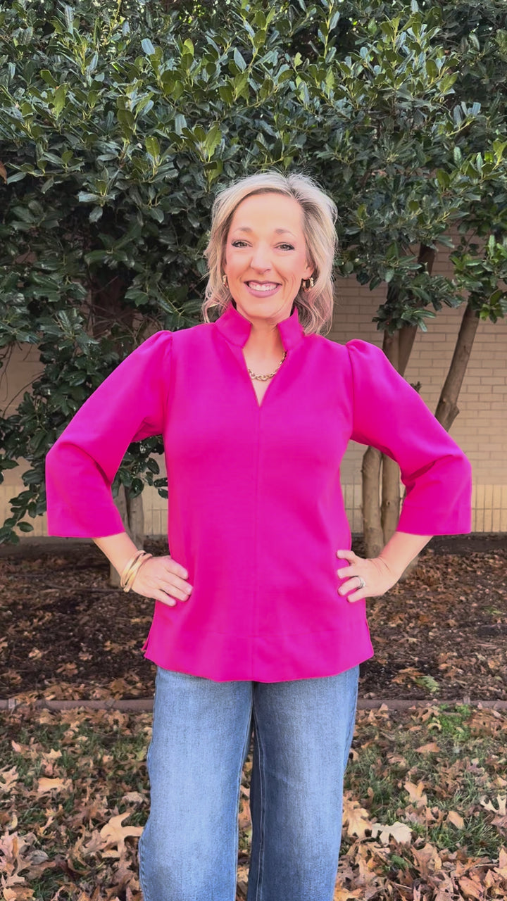Tried and True Pink V-Neck Top