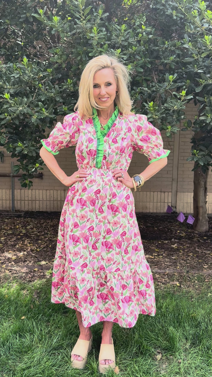 Just Blooming Floral Midi Dress