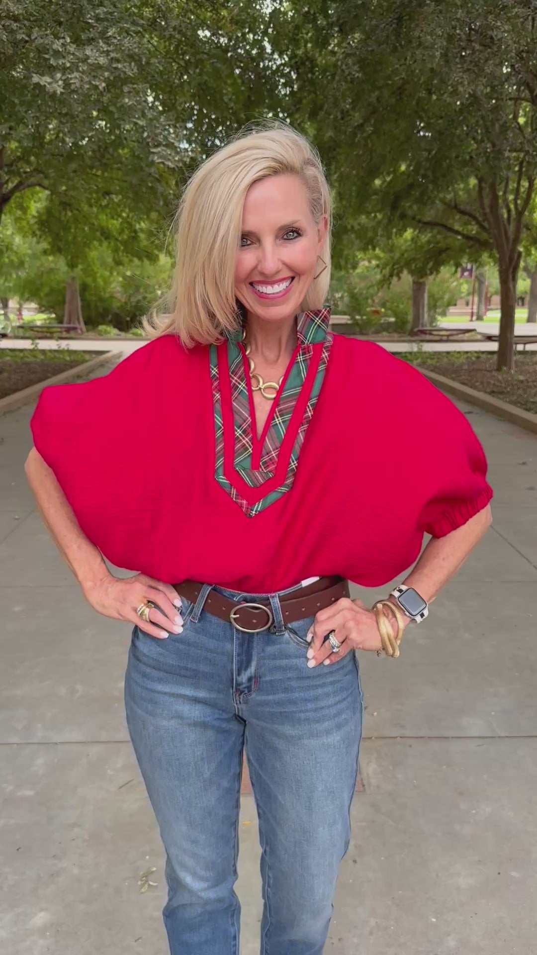 Pretty in Plaid Blouse