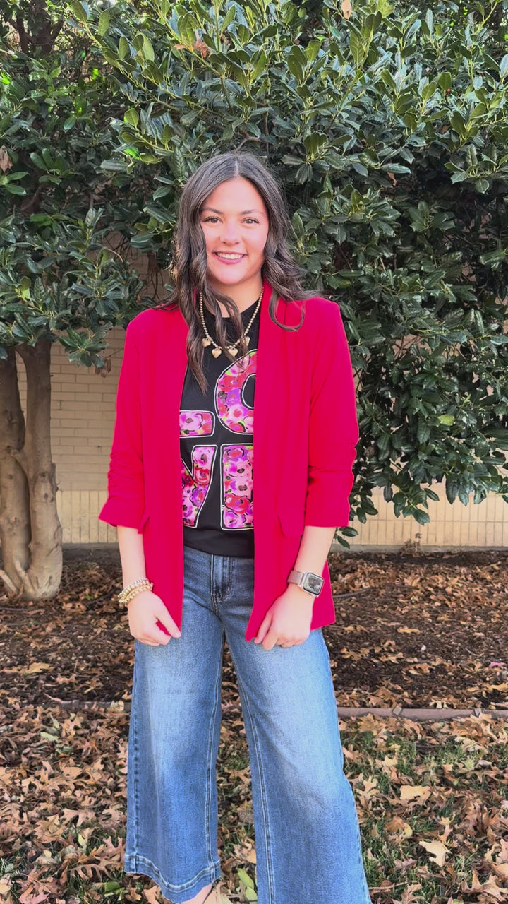 Runway Red Blazer