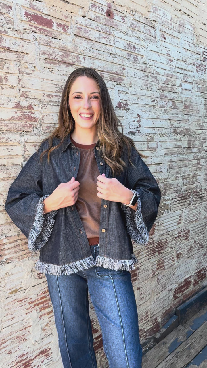 Free Spirit Oversized Denim Top