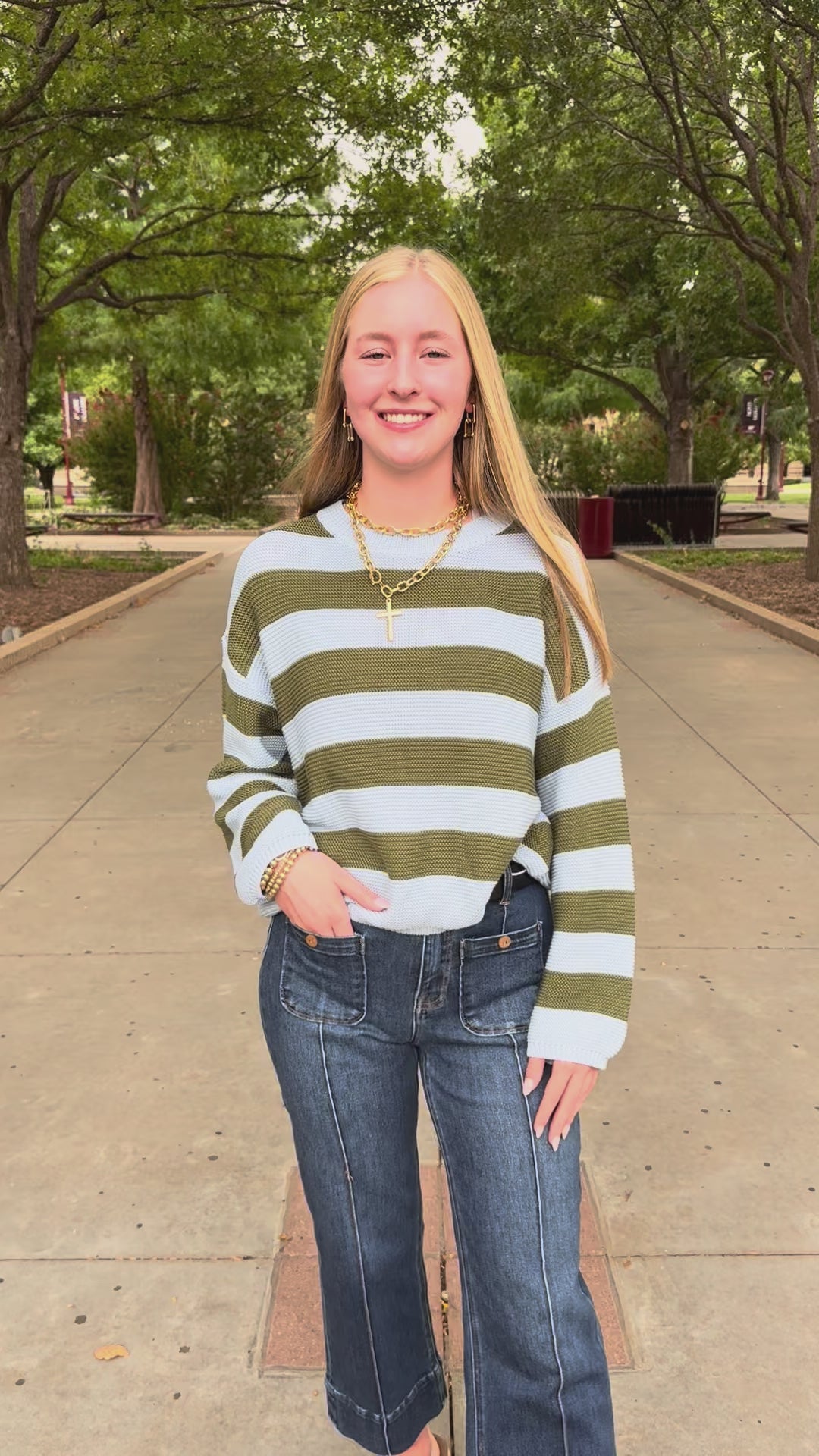 Stripe It Lucky Knit Sweater