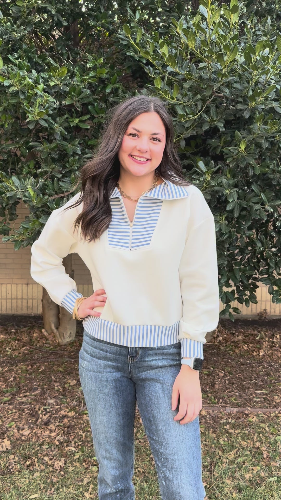 Soft Sky Breeze White 1/4 Zip Top