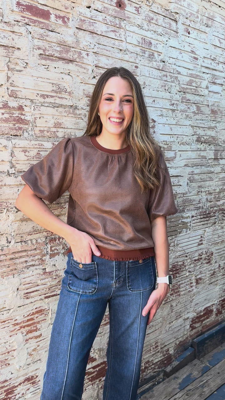 Sleek Statement Puff Sleeve Top