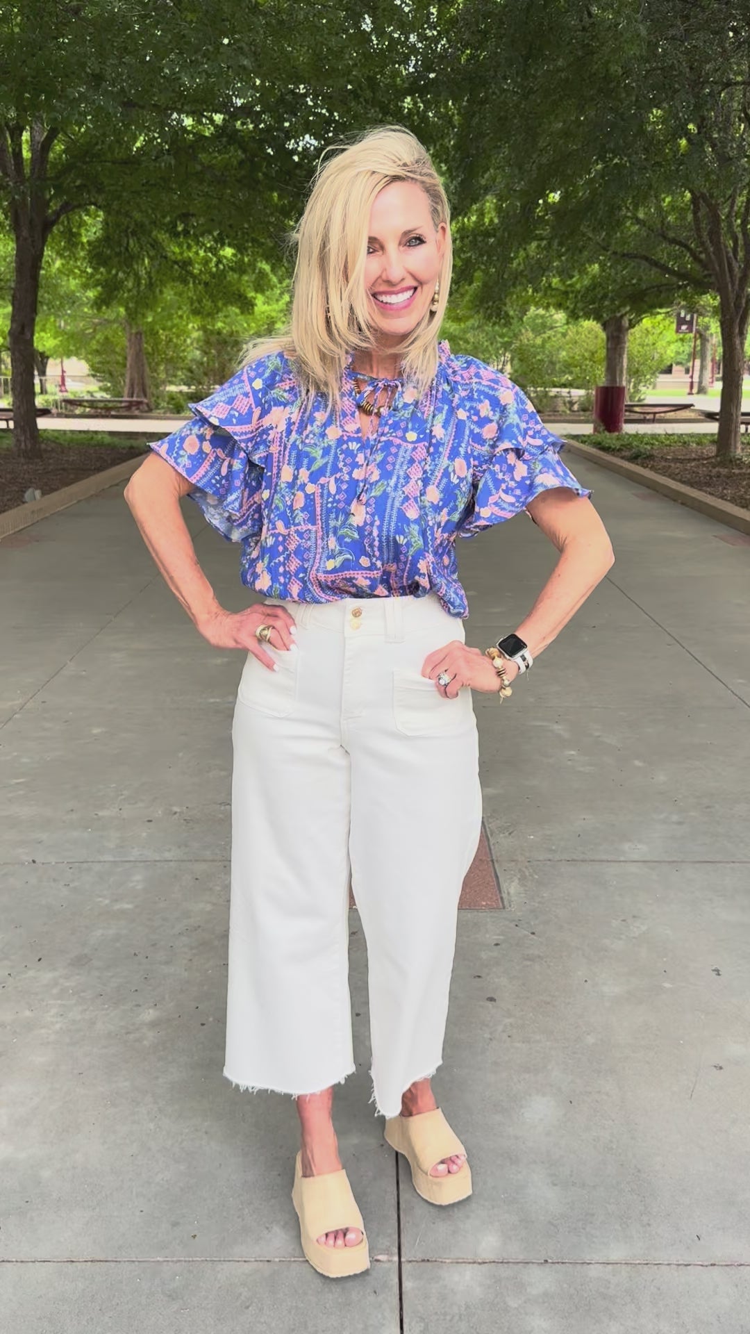 Sweetwater Blue Floral Blouse