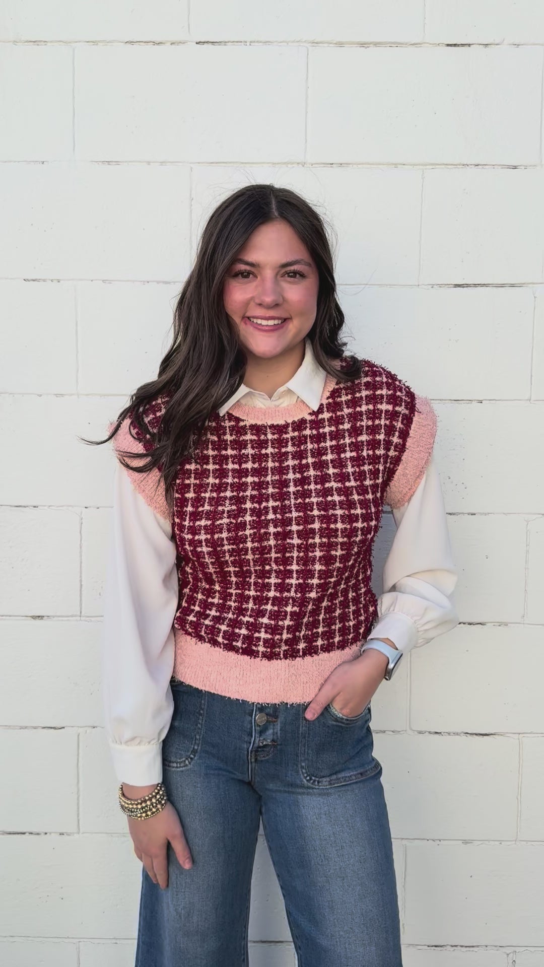 Blush Crush Sweater Vest