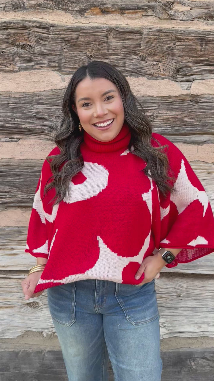 Sweet Talk Red Sweater