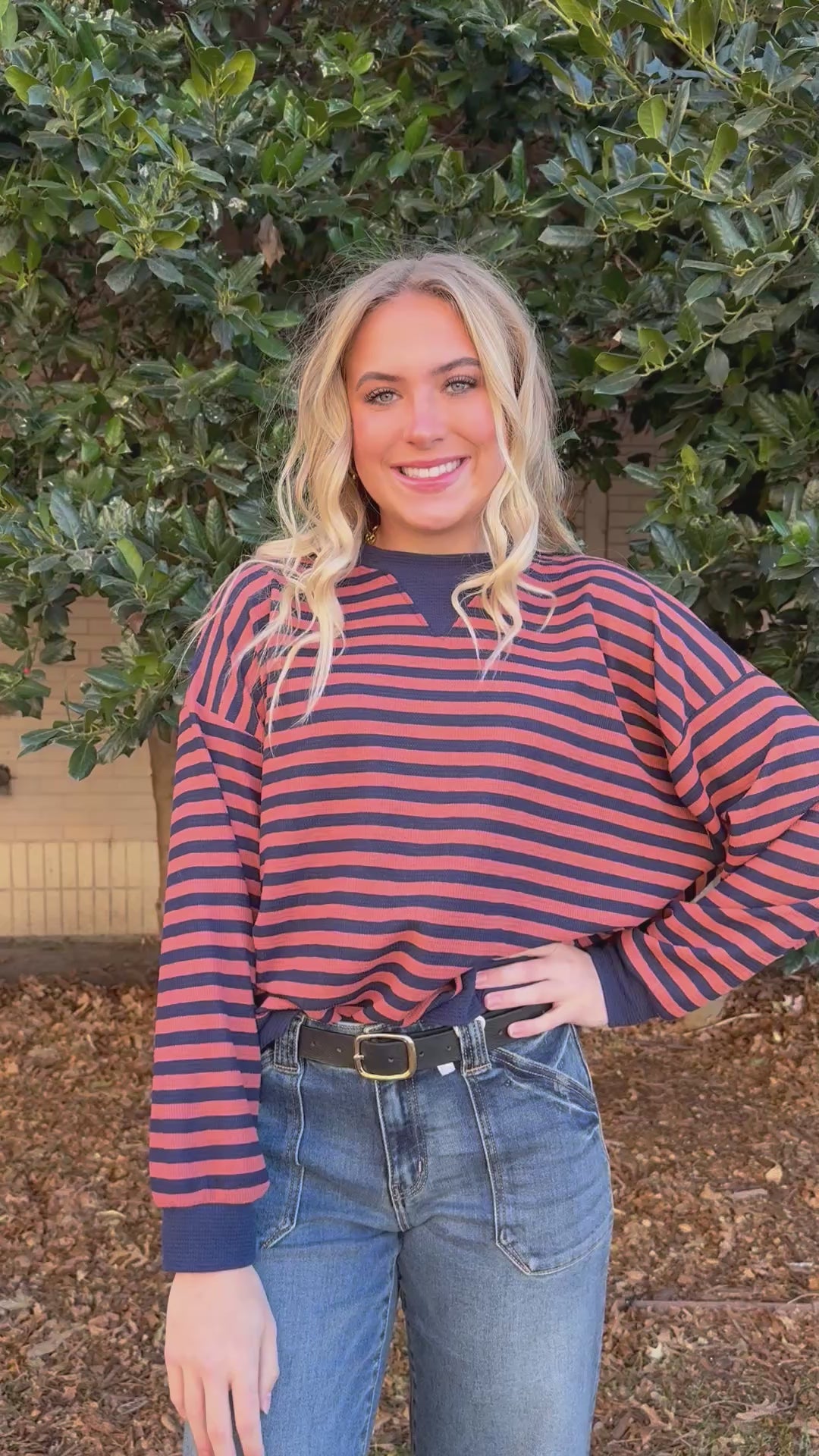 Striped Breeze Rust Top