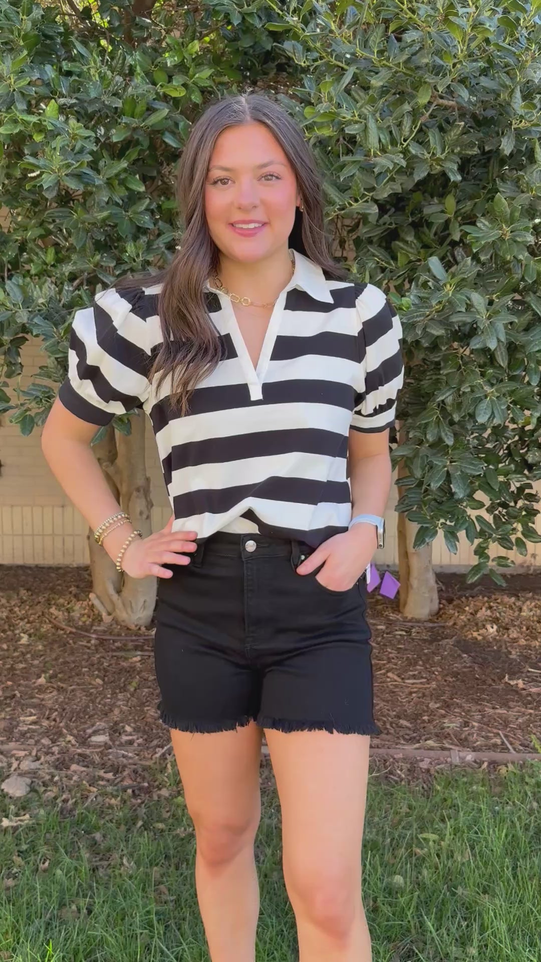 Pearl High Rise Raw Hem Shorts by Risen