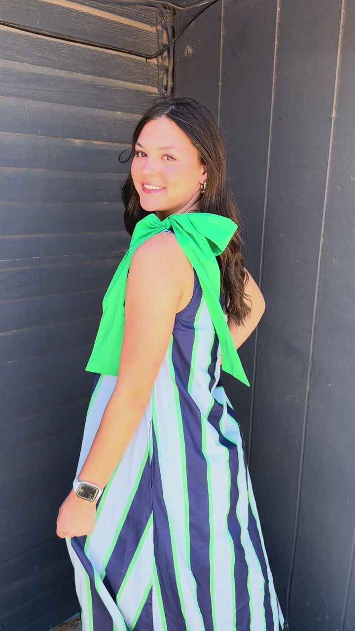 Tidal Twist Blue One Shoulder Dress