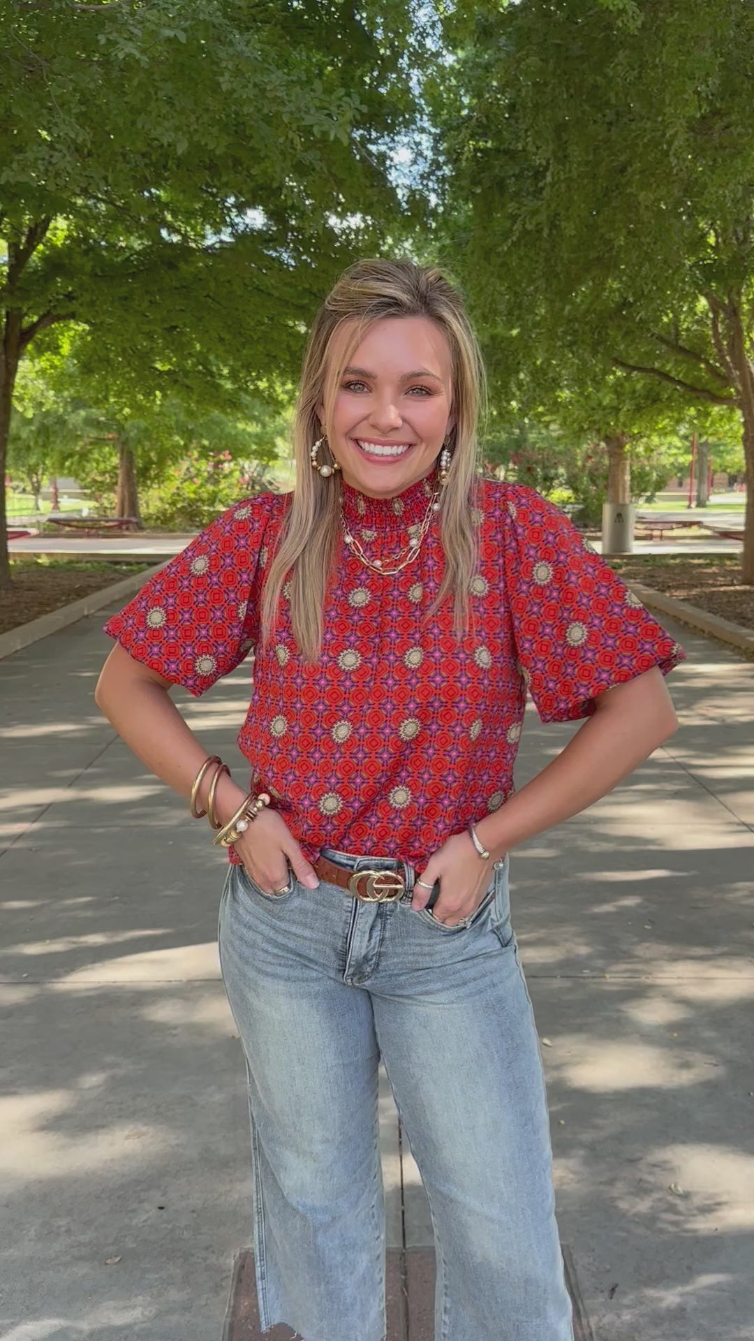 Fall Fields Floral Blouse by THML