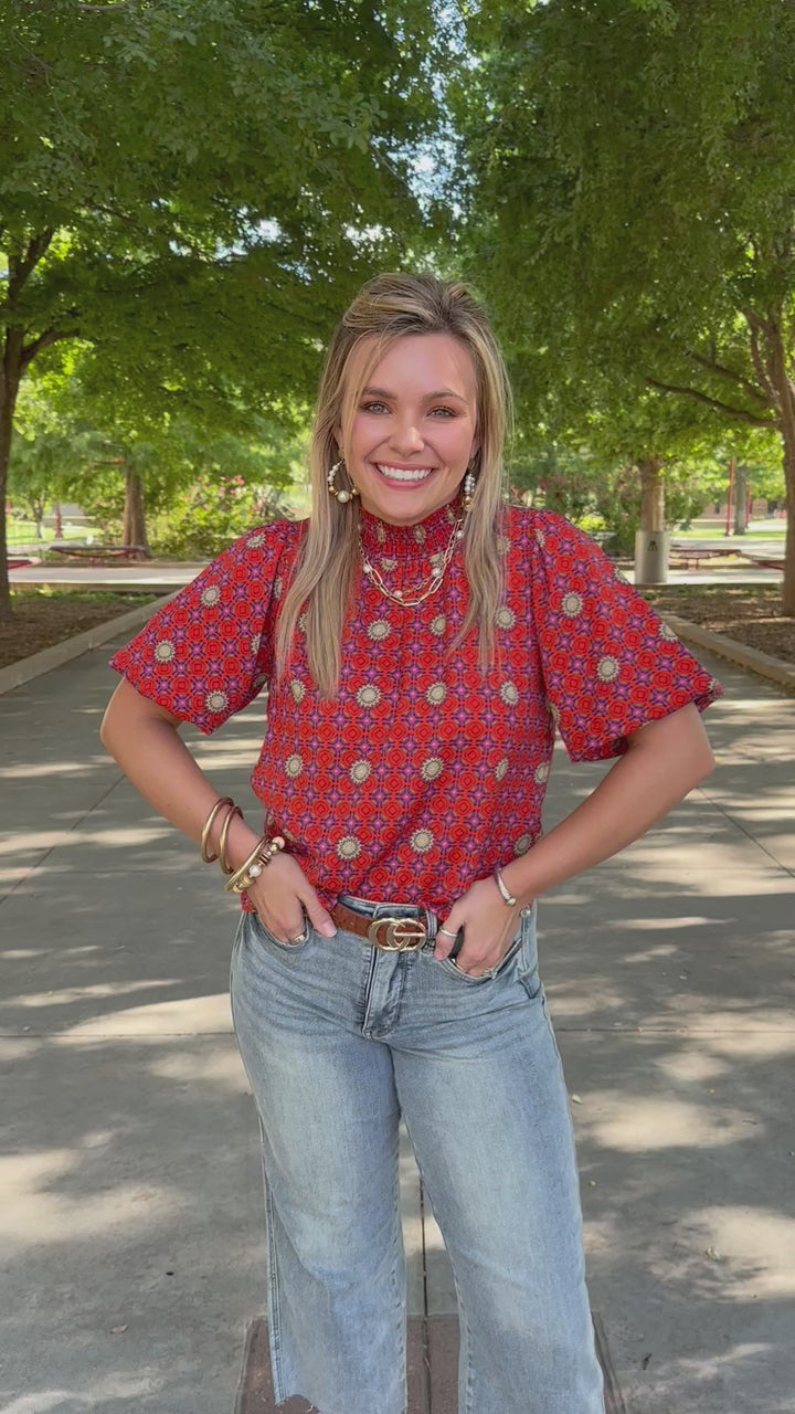 Fall Fields Floral Blouse by THML