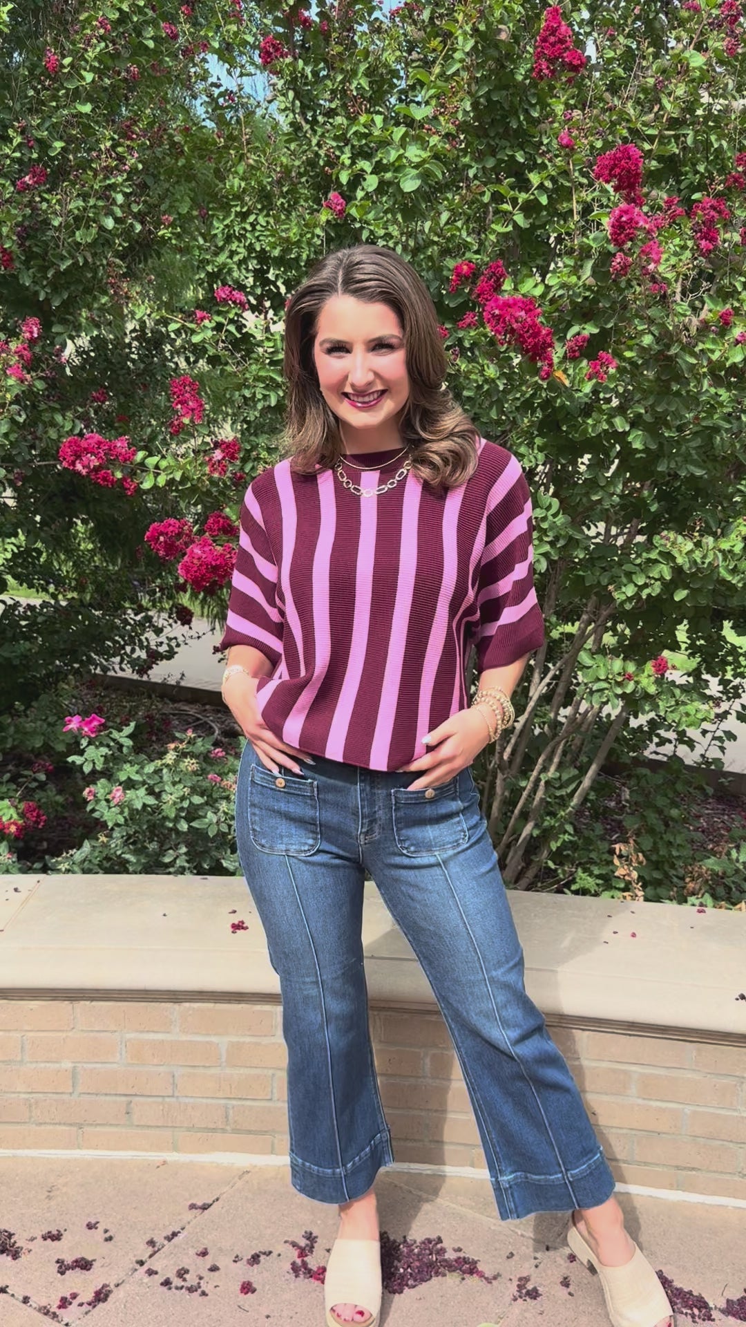 Simply Striped Maroon Sweater