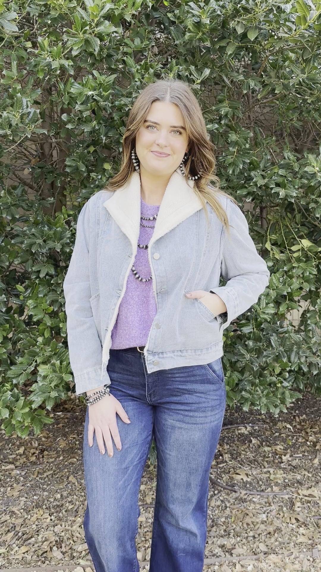 Adalyn Sherpa Denim Jacket