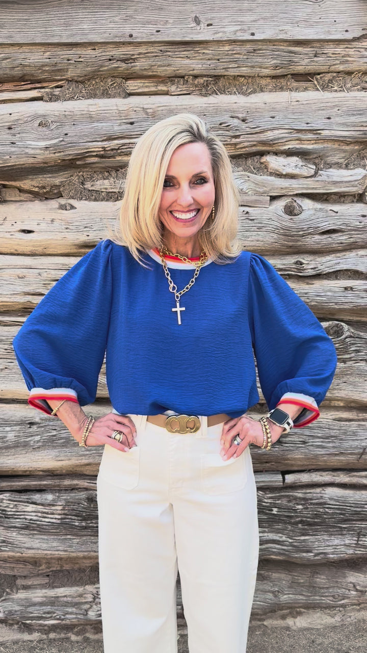 Simply Styled Royal Blue Top