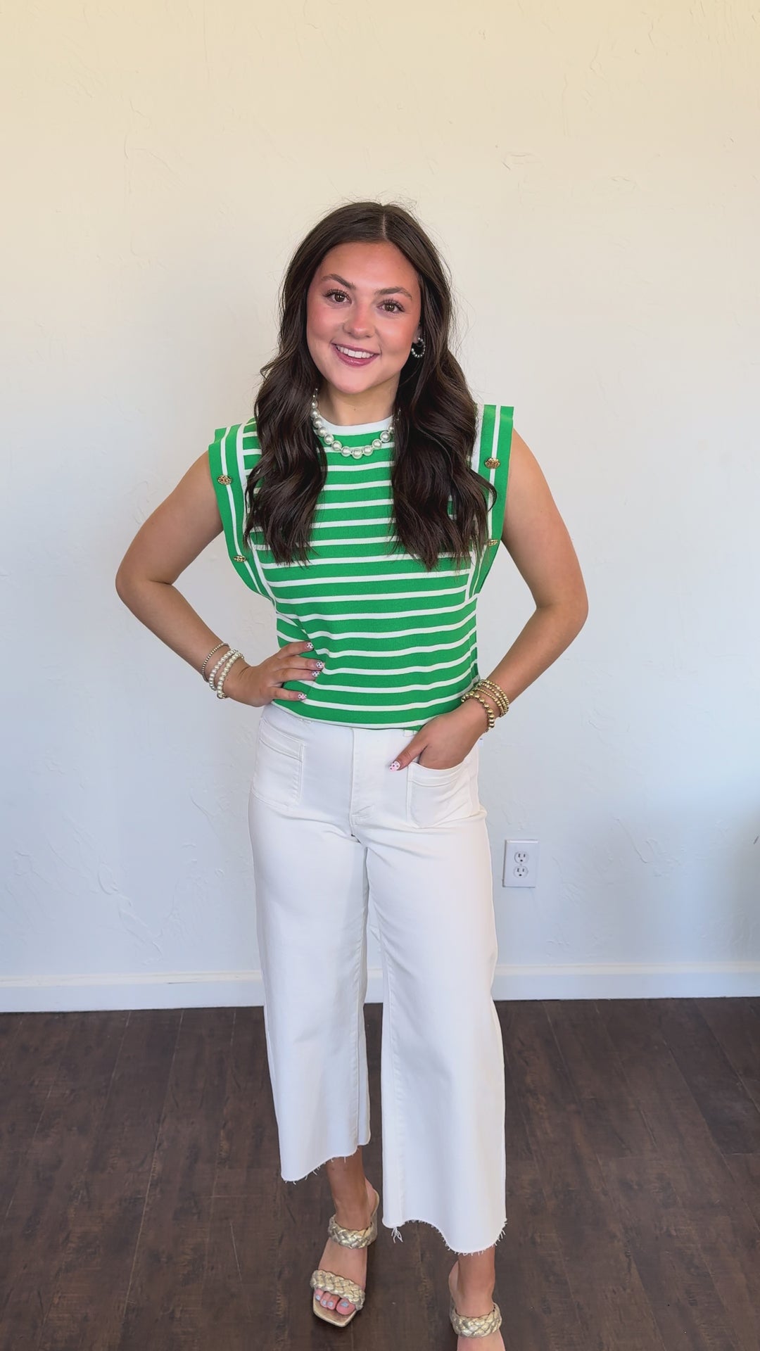 Spring Green Striped Top