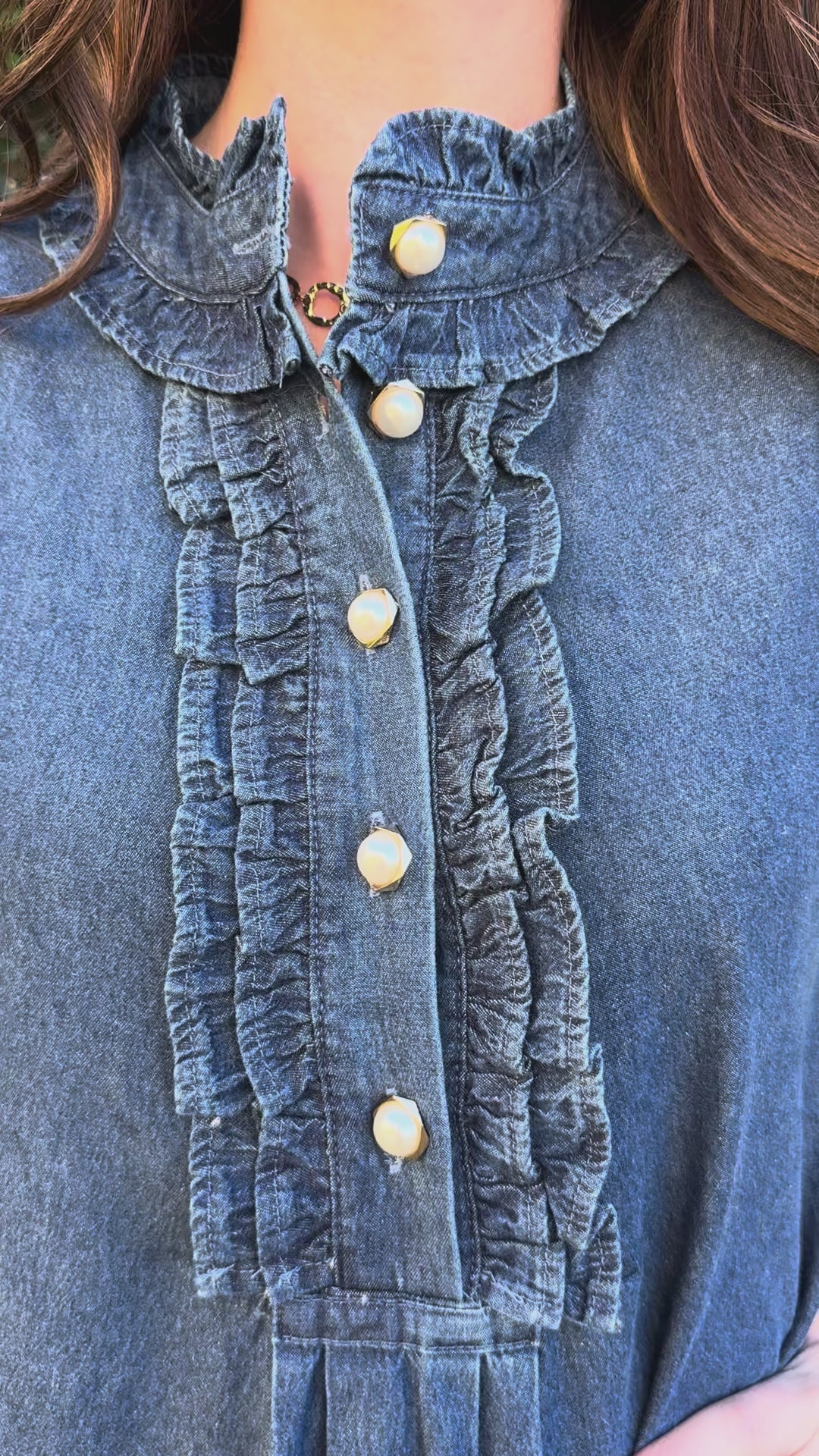 Shiloh Dark Wash Chambray Dress