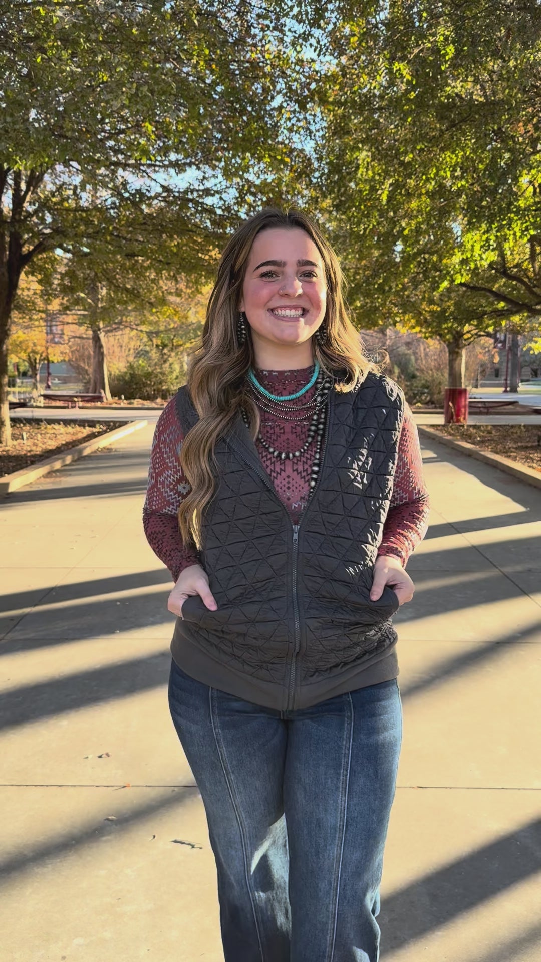 Layer Up Grey Quilted Vest