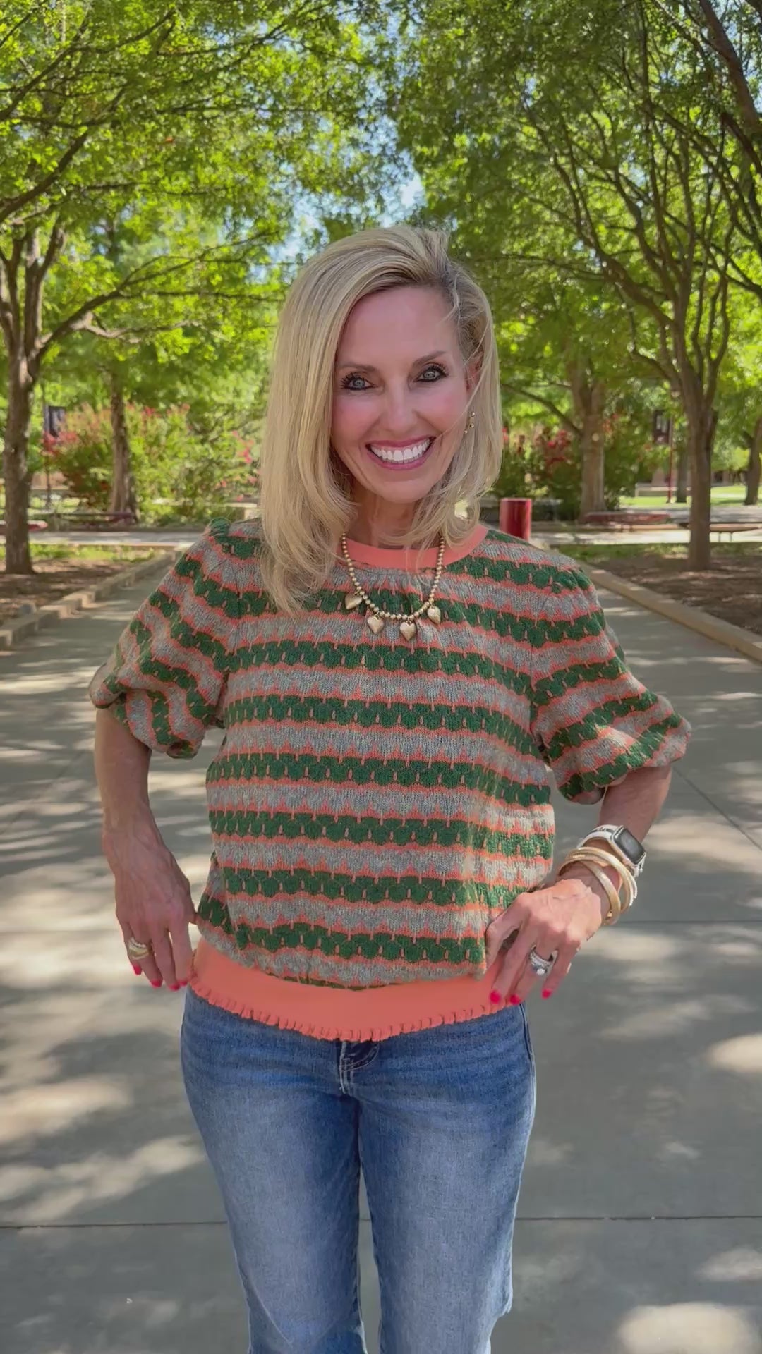 Harvest Haze Orange Knit Sweater