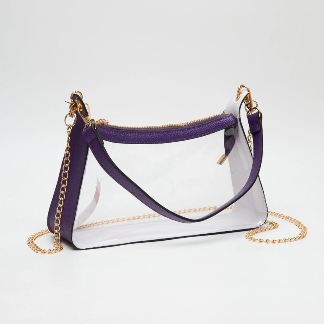 Marilyn Clear Satchel with Chain Strap