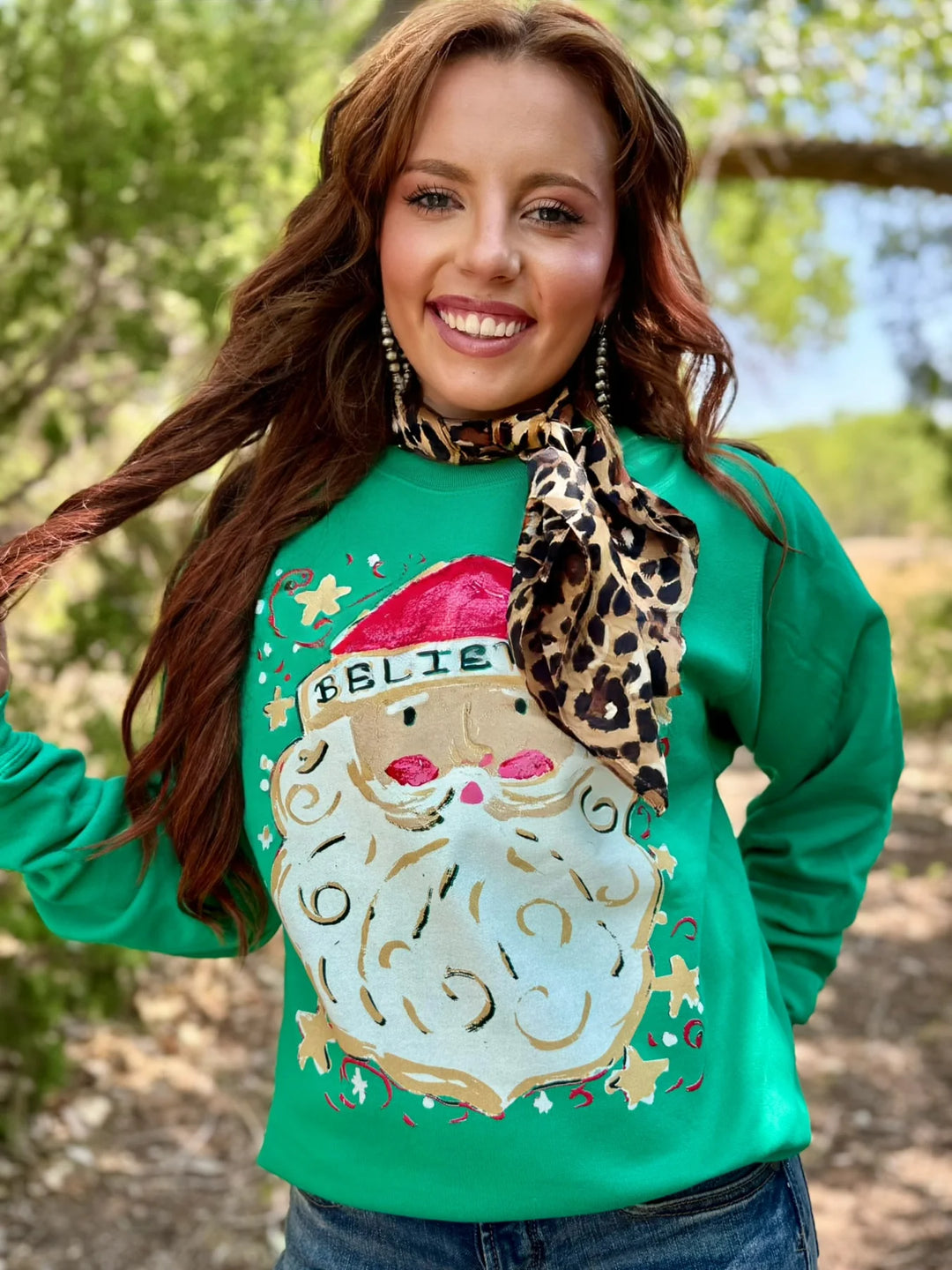 Callie Ann Stelter Believe in Santa SWEATSHIRT by Texas True Threads