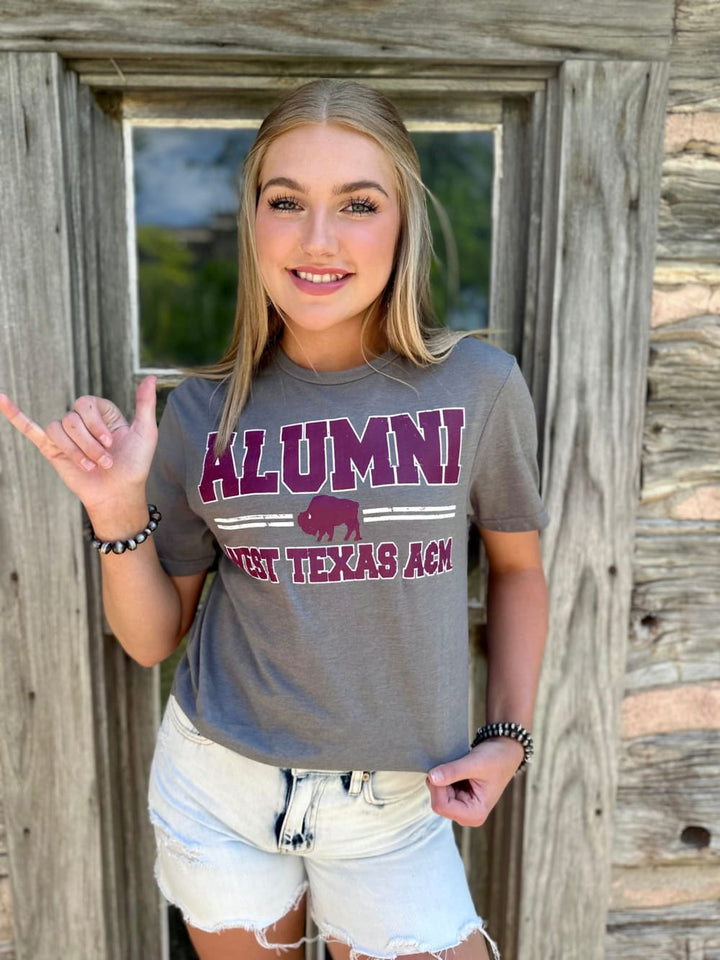 West Texas A&M Alumni Double Bar Tee - Shirts & Tops - WT