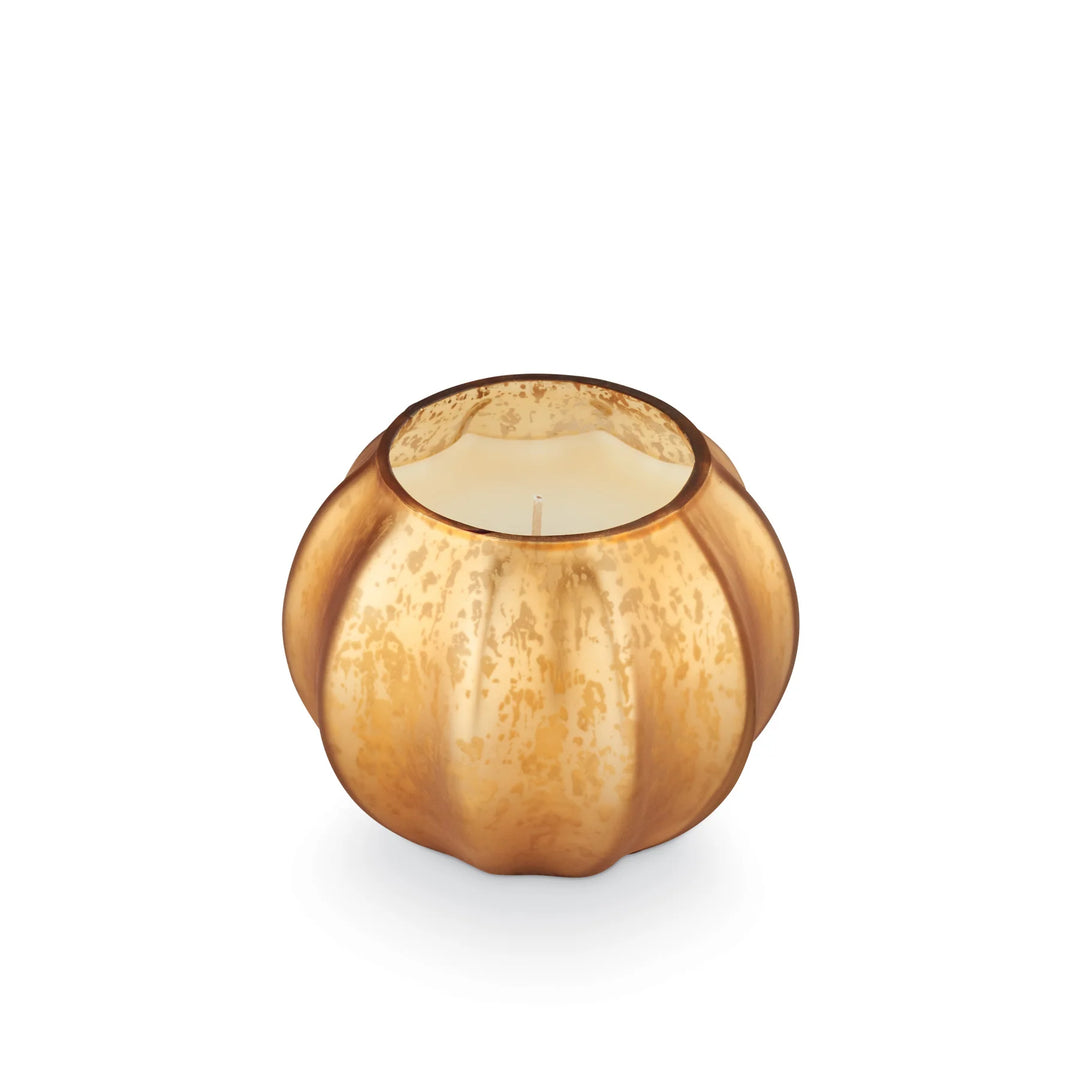 Woodfire Mercury Glass Pumpkin Candle by Illume
