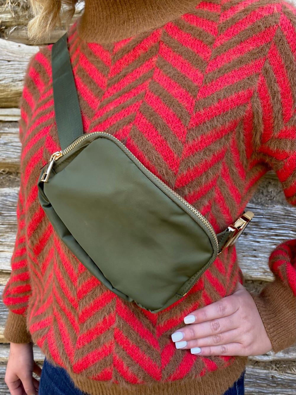 Lulu Inspired Belt Bag - Olive - Bags & Purses - TCEC: