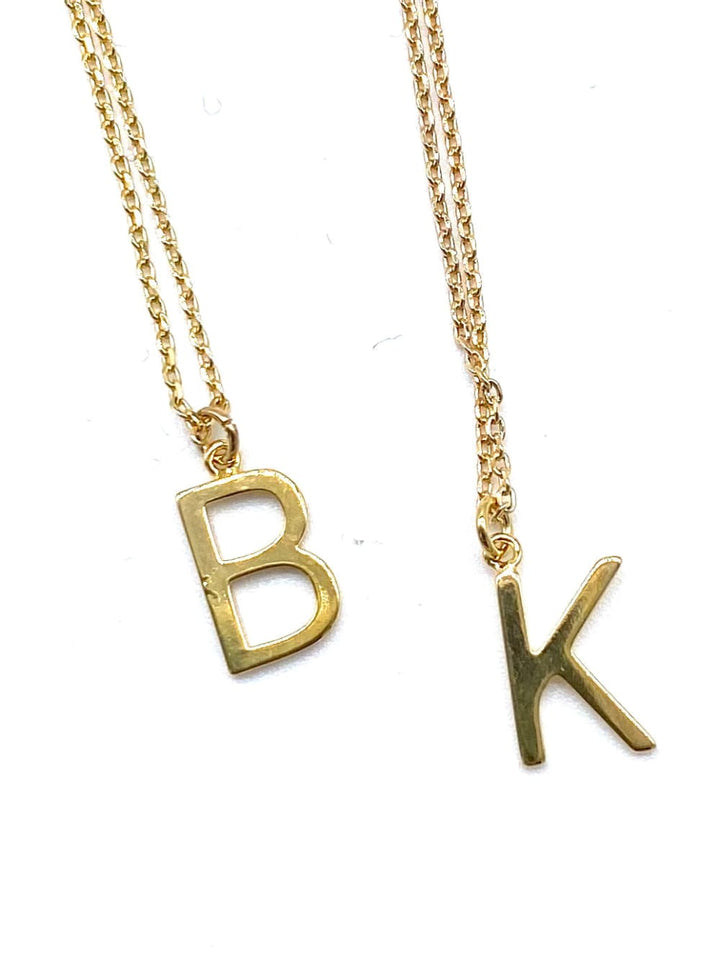 Modern Minimalist Initial Necklace - Necklaces - LUXE:
