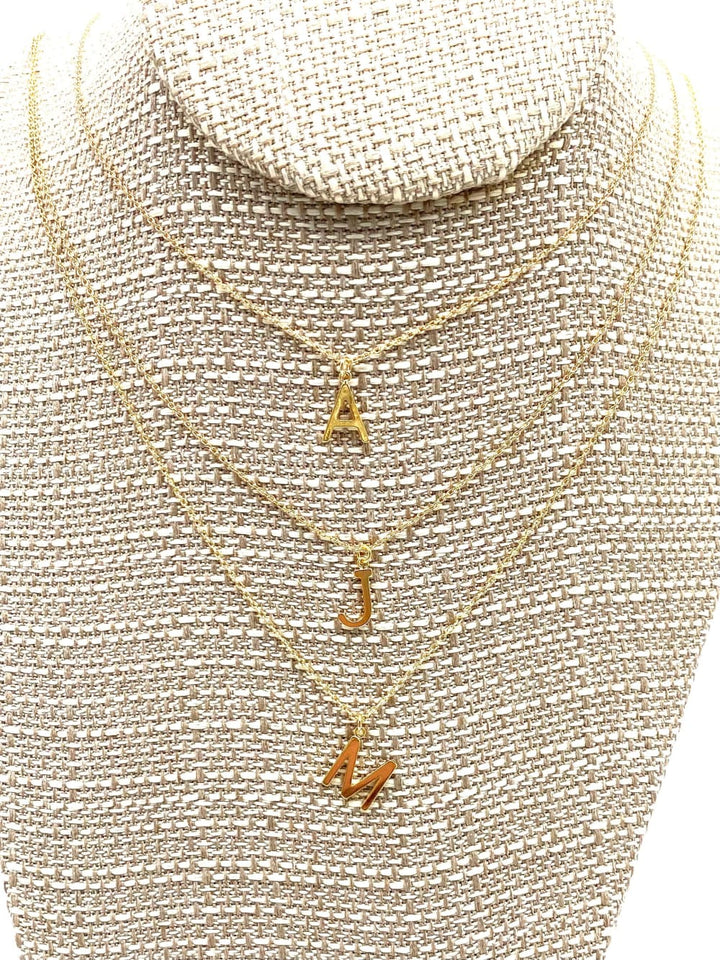 Modern Minimalist Initial Necklace - Necklaces - LUXE: