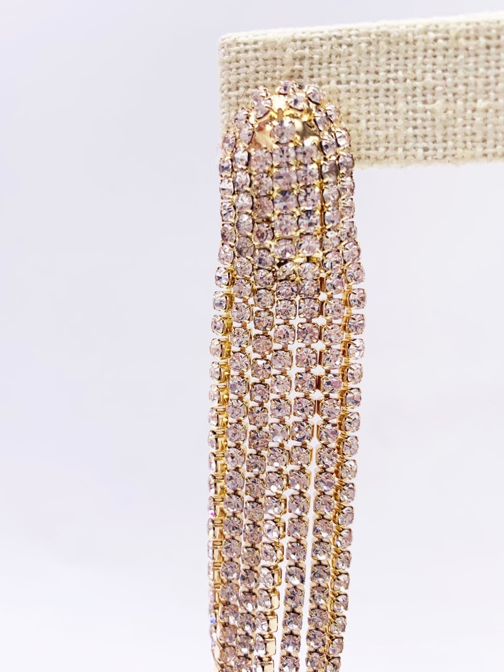 Night of Nights Rhinestone Earrings - Gold - earrings - Tell