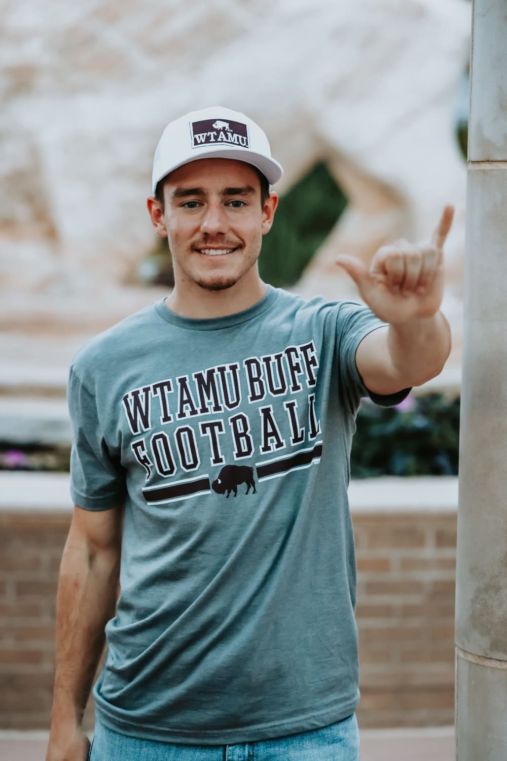 White WTAMU Buffalo Patch Cap - WT Fan Gear: buff stuff, 