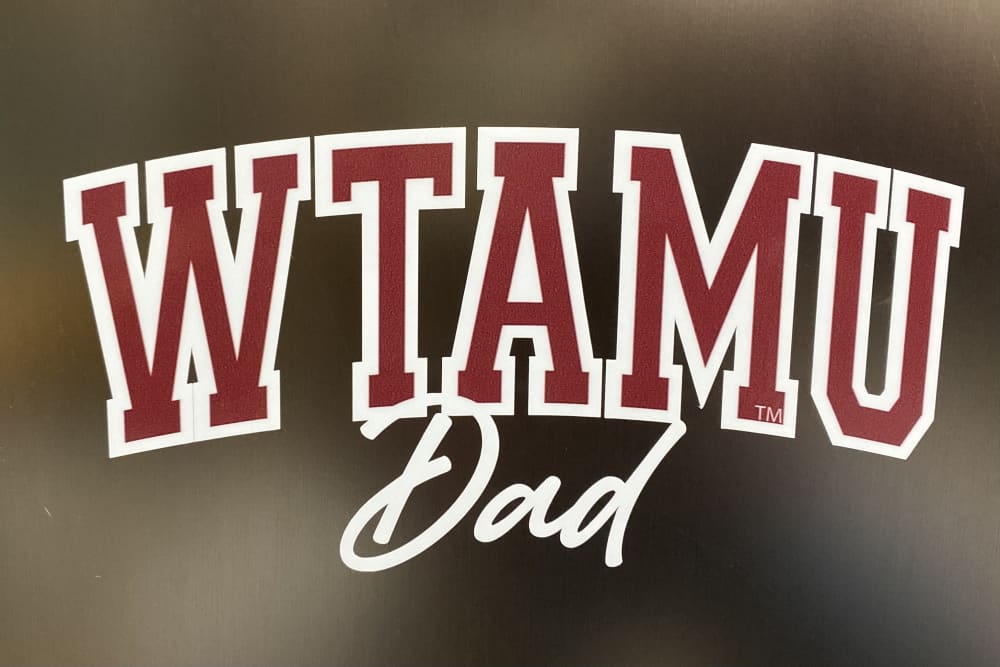 WTAMU Dad Car Decal - decal - WT Fan Gear: dad, decal, WT, 