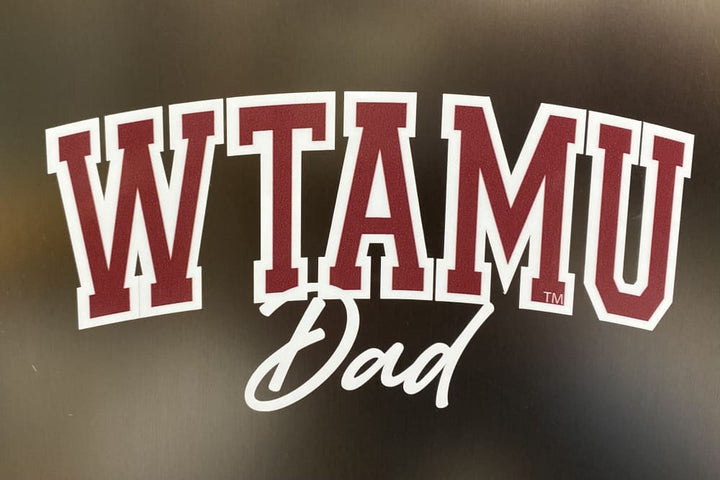 WTAMU Dad Car Decal - decal - WT Fan Gear: dad, decal, WT, 