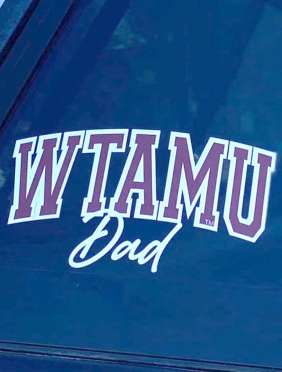 WTAMU Dad Car Decal - decal - WT Fan Gear: buff stuff, dad,