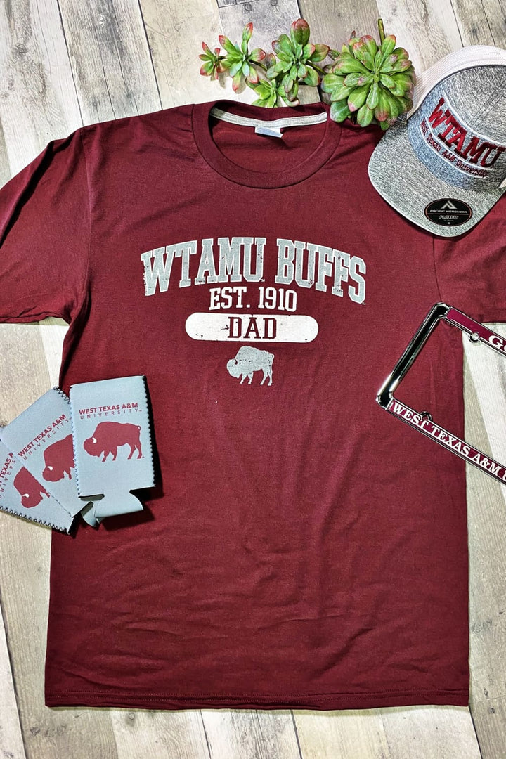 WTAMU Buffs Dad official maroon Tee - Graphic
